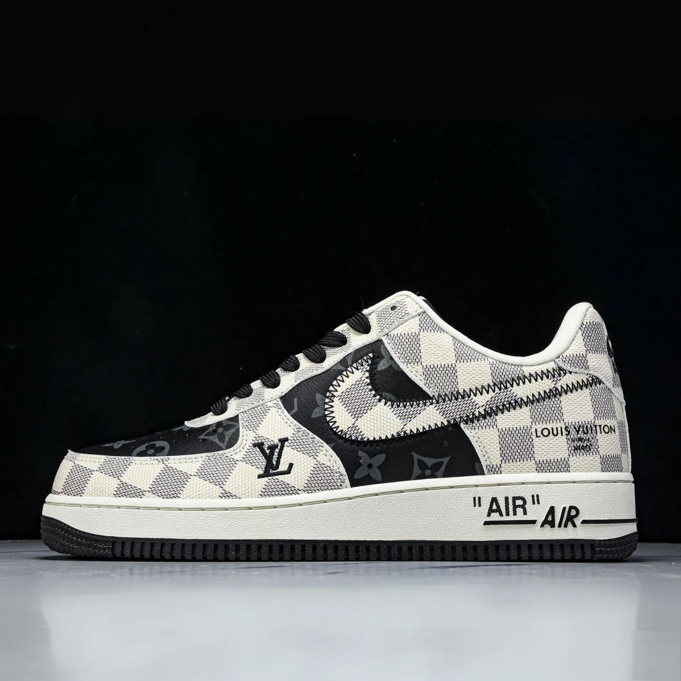 Royal Black LV Air Force 1 sold by Drippy Custom Many product image thumbnail 2