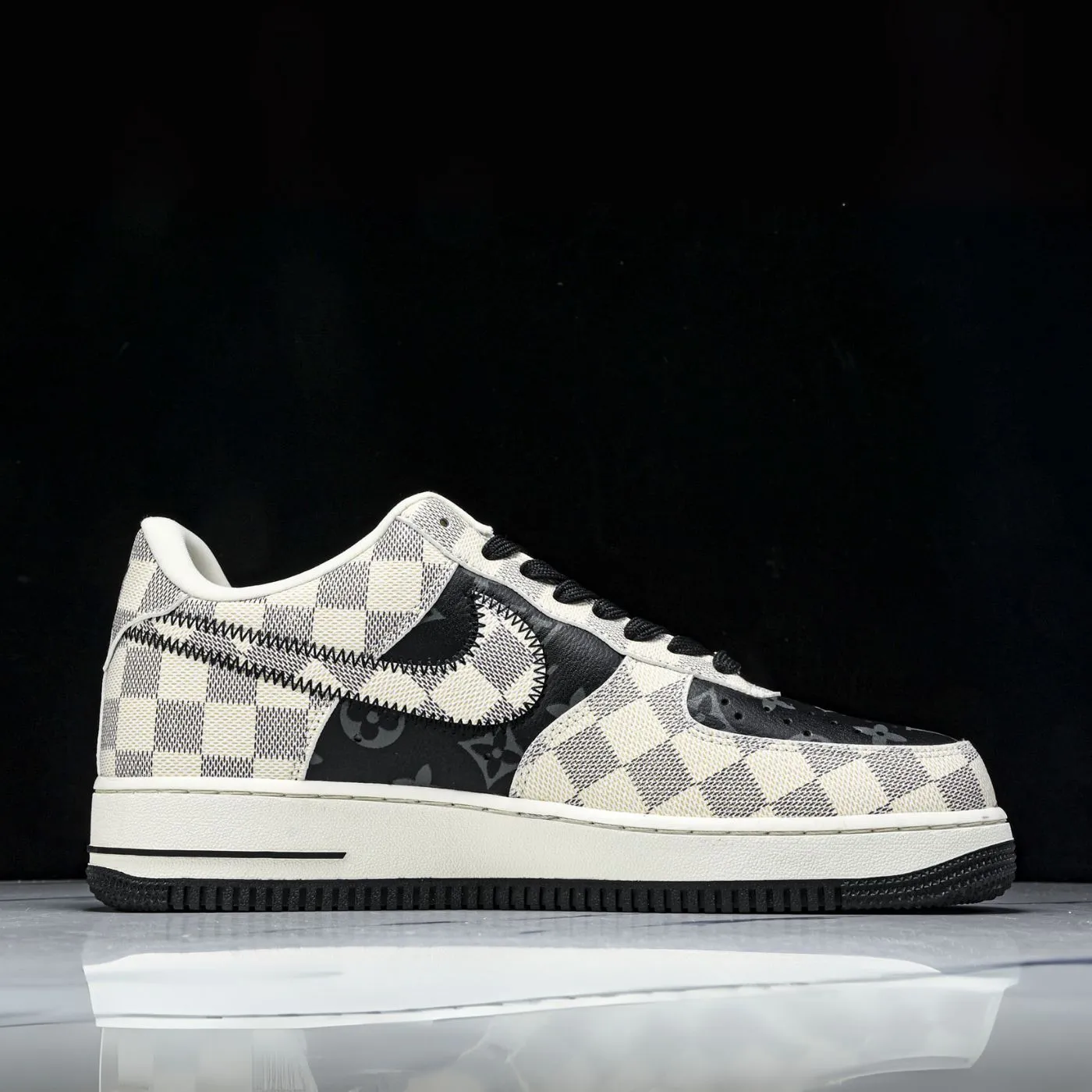 Royal Black LV Air Force 1 sold by Drippy Custom Many product image thumbnail 5