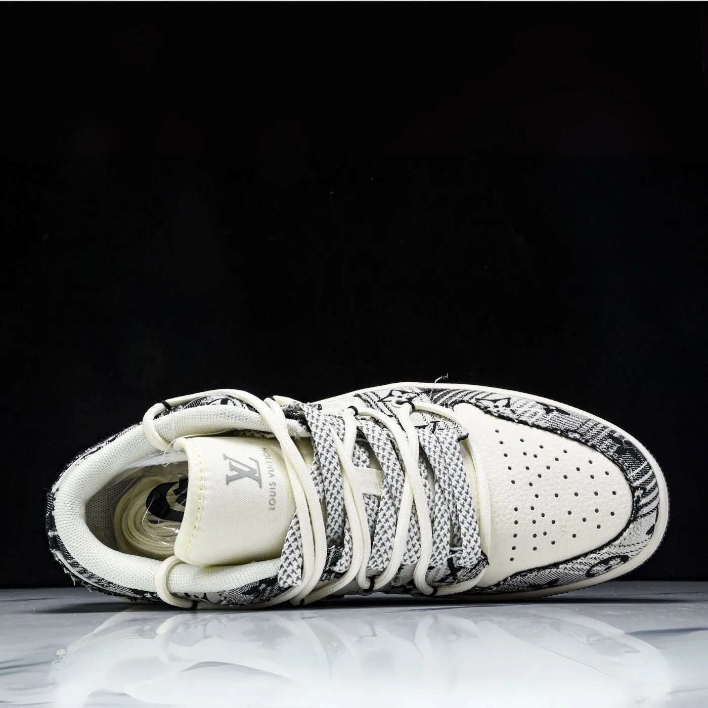 Black Denim LV Air Jordan 1 sold by Drippy Custom Many product image thumbnail 5