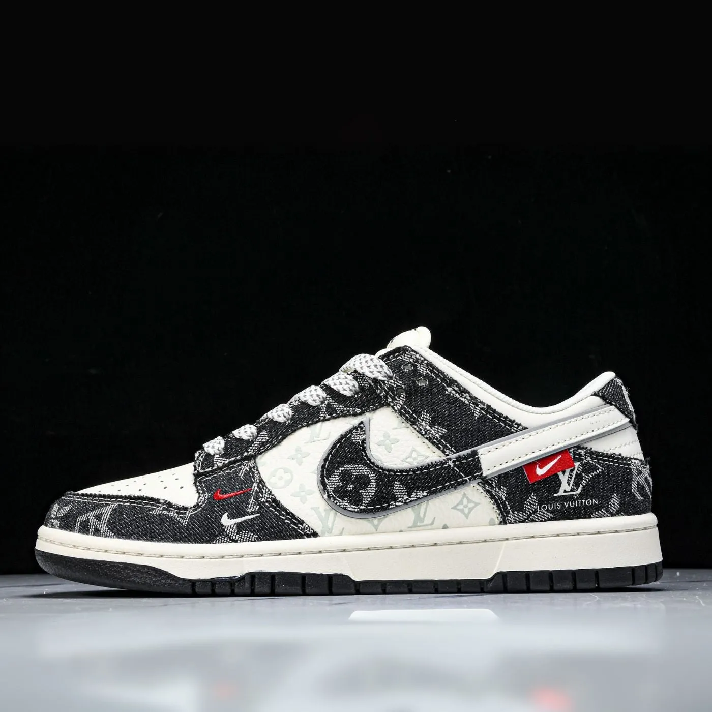Black Denim LV Dunks Low sold by Drippy Custom Many product image thumbnail 2