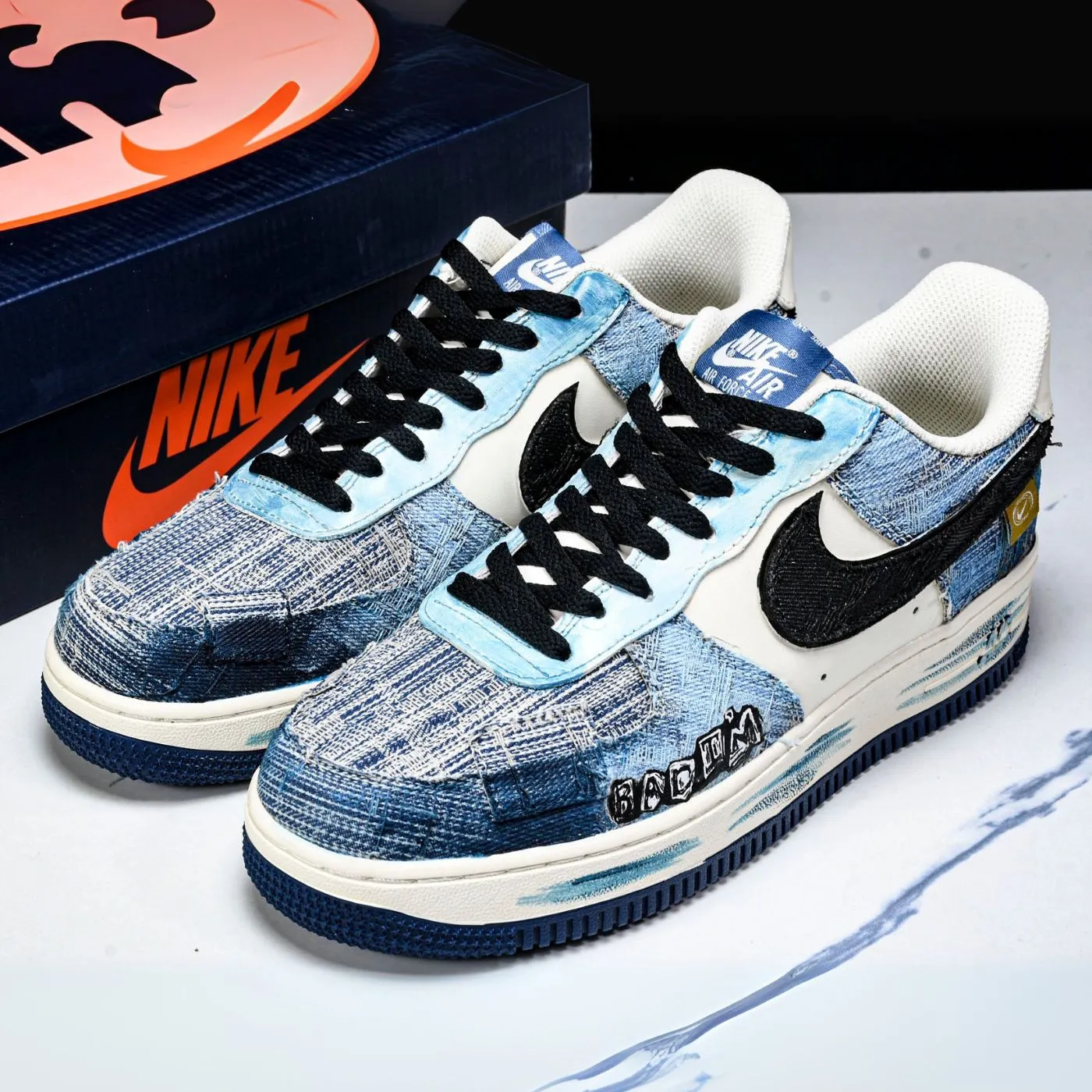 Artic Denim Air Force 1 sold by Drippy Custom Many product image thumbnail 5