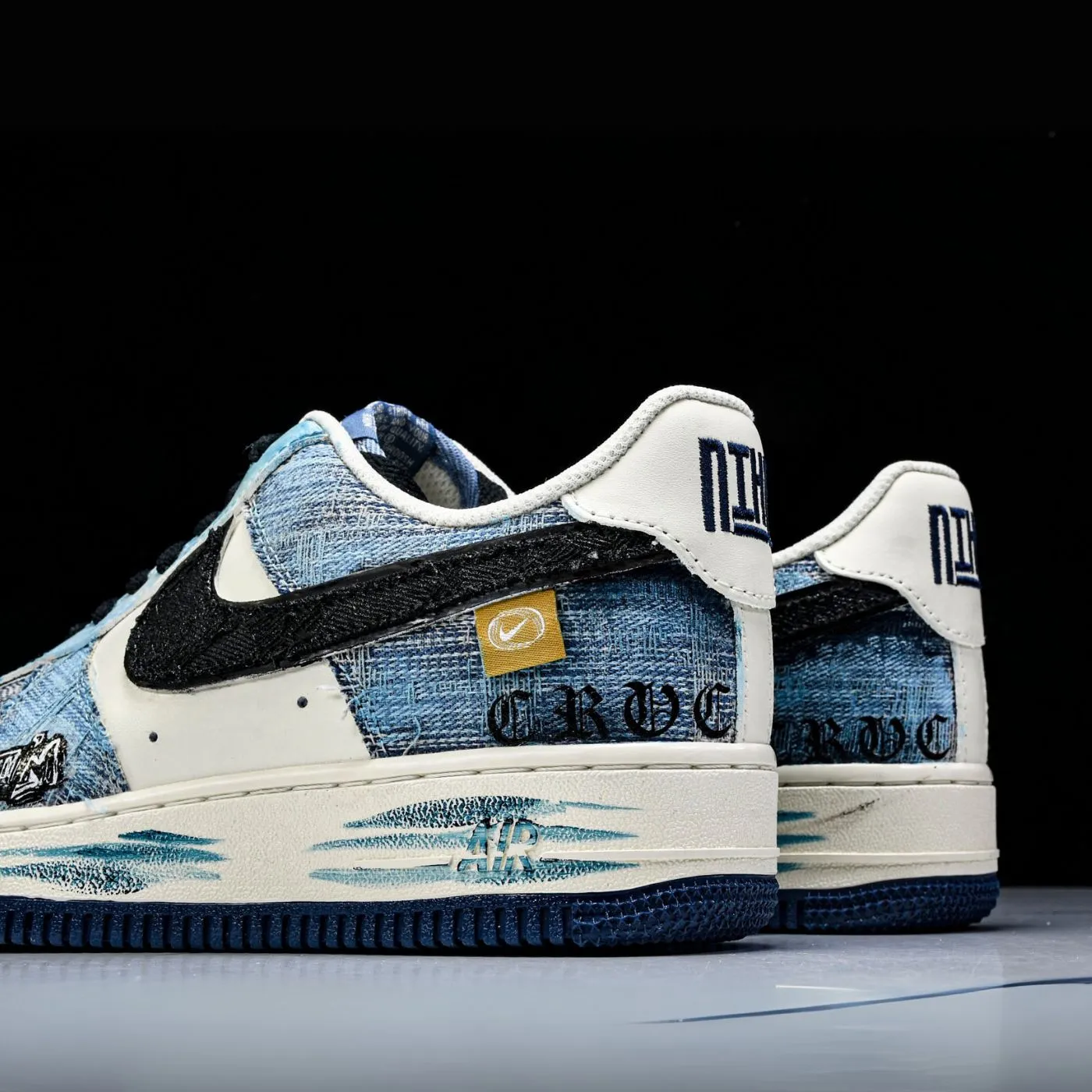Artic Denim Air Force 1 sold by Drippy Custom Many product image thumbnail 3