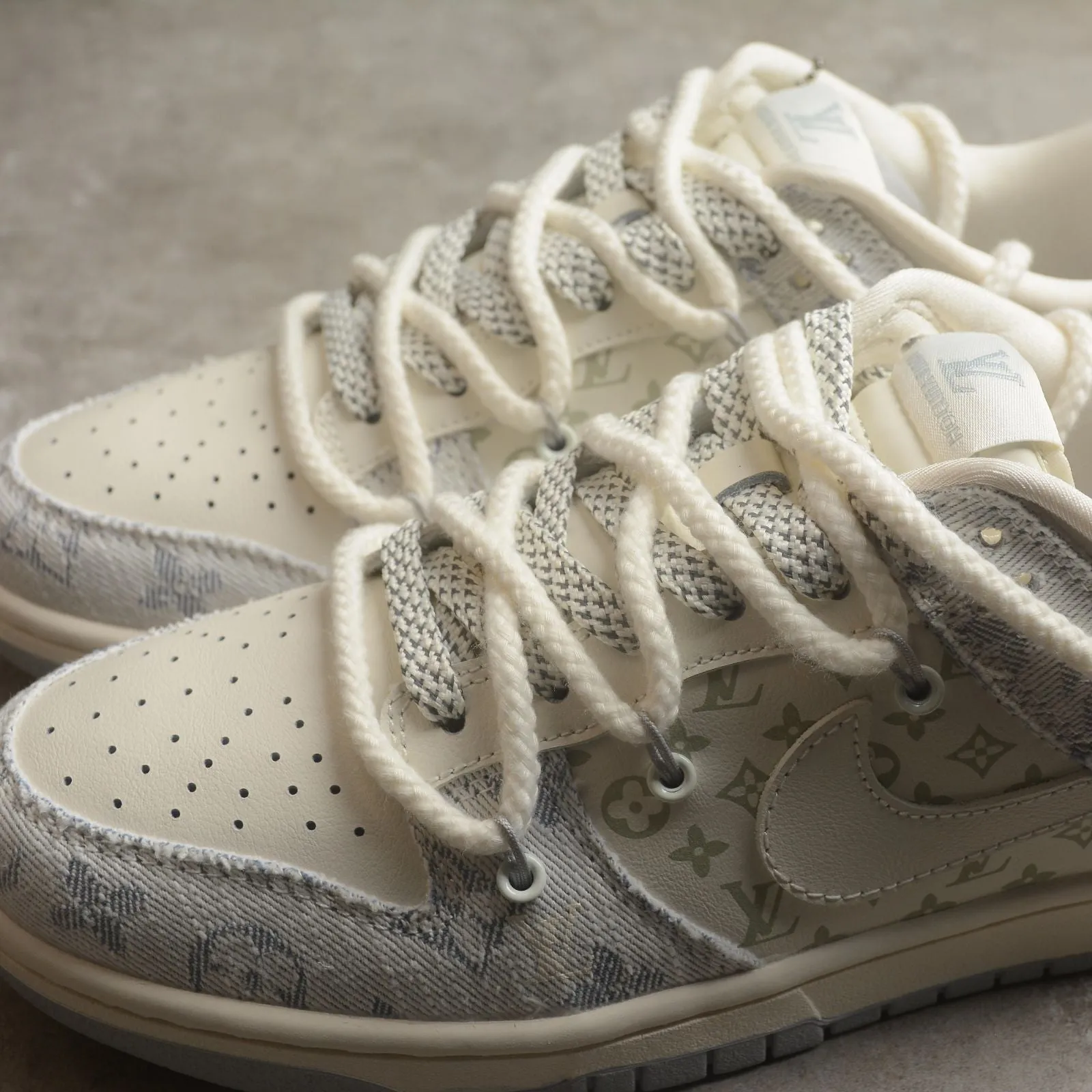 Denim LV Dunks sold by Drippy Custom Many product image thumbnail 3