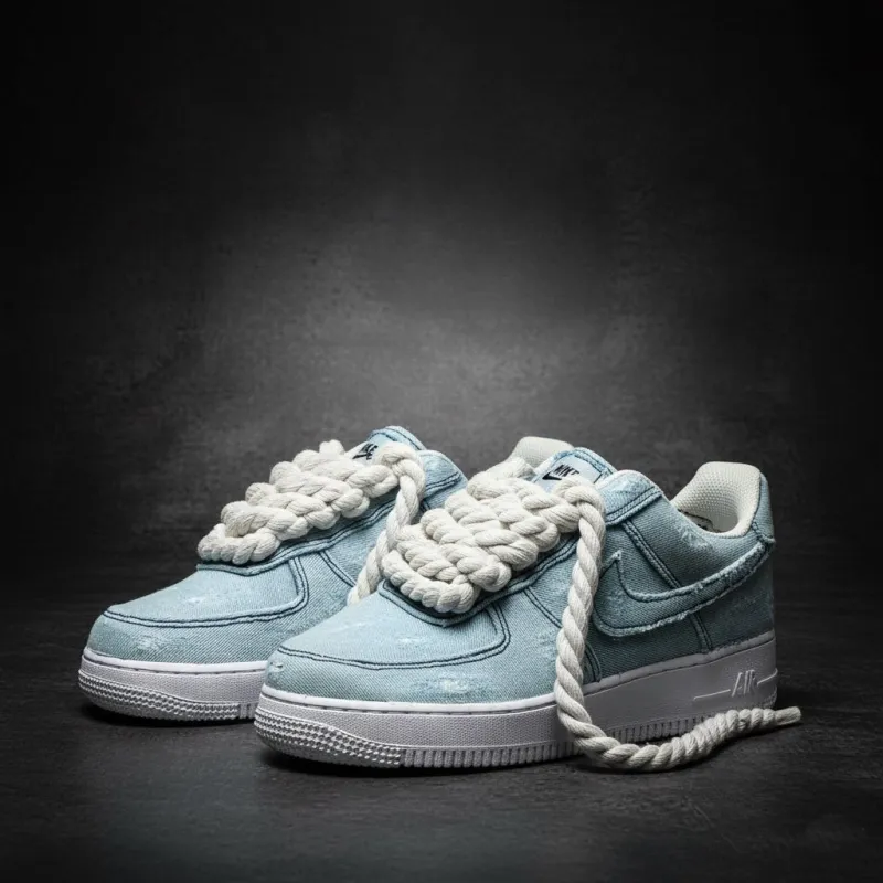 Denim Ropes Air Force 1 sold by Drippy Custom Many