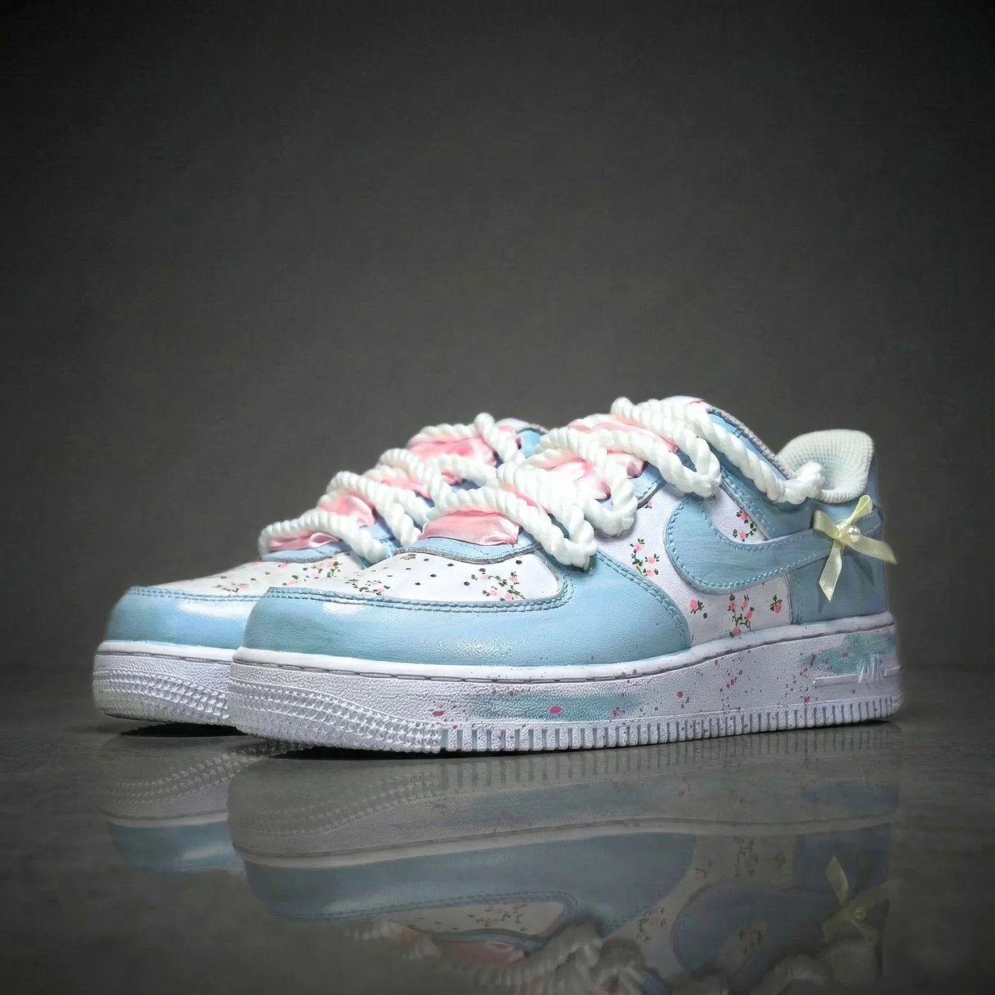 Cherry Mist Air Force 1 sold by Drippy Custom Many
