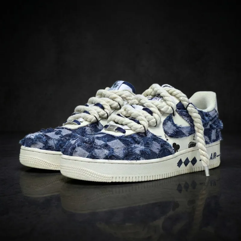 Denim Ace Air Force 1 made by Drippy Custom Many