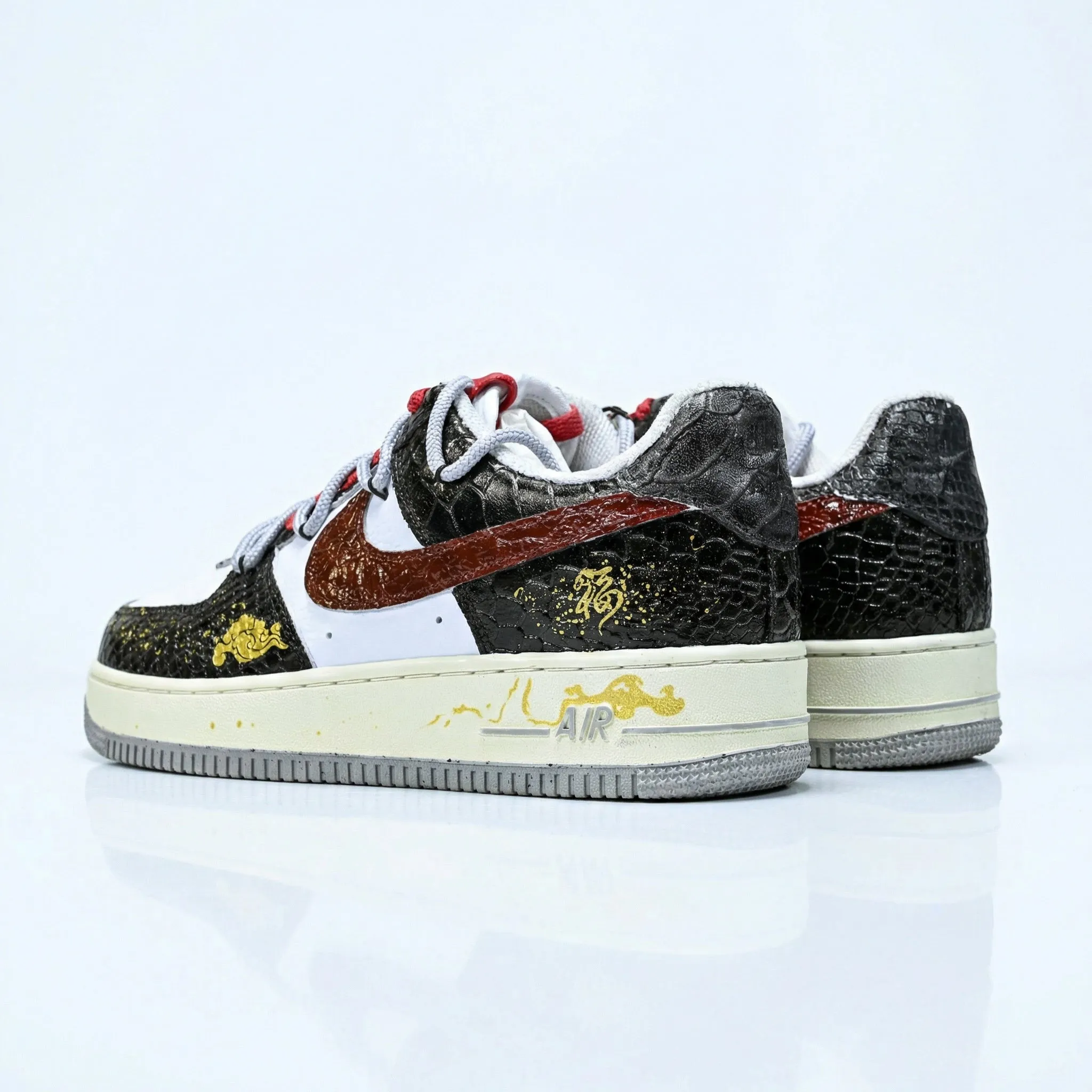 Black Ember Air Force 1 sold by Drippy Custom Many product image thumbnail 3