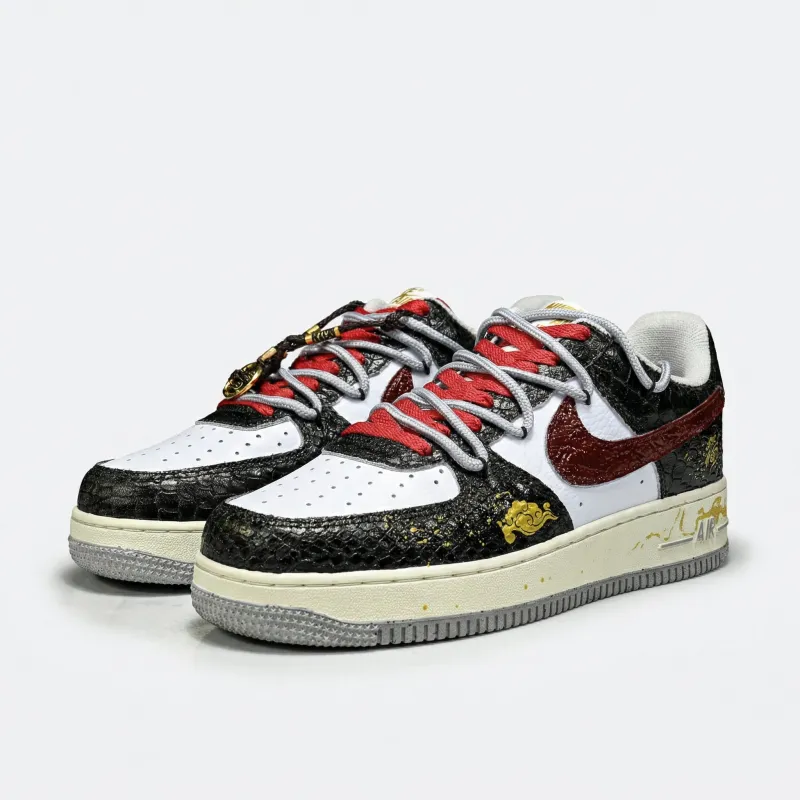 Black Ember Air Force 1 made by Drippy Custom Many