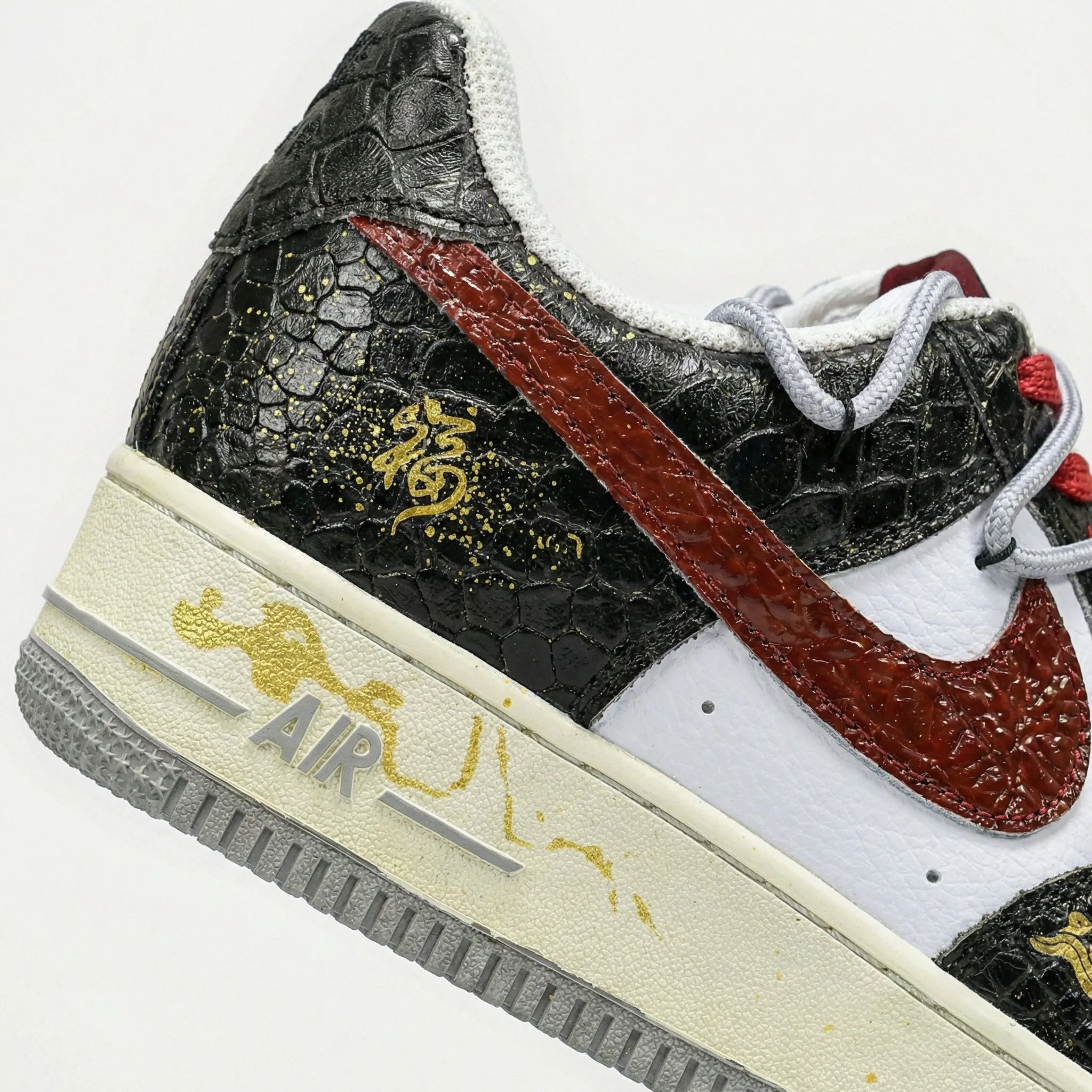 Black Ember Air Force 1 sold by Drippy Custom Many product image thumbnail 5