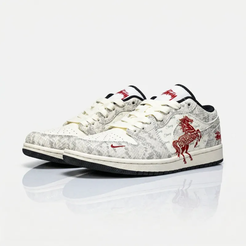 Silver Omen Air Jordan 1 made by Drippy Custom Many