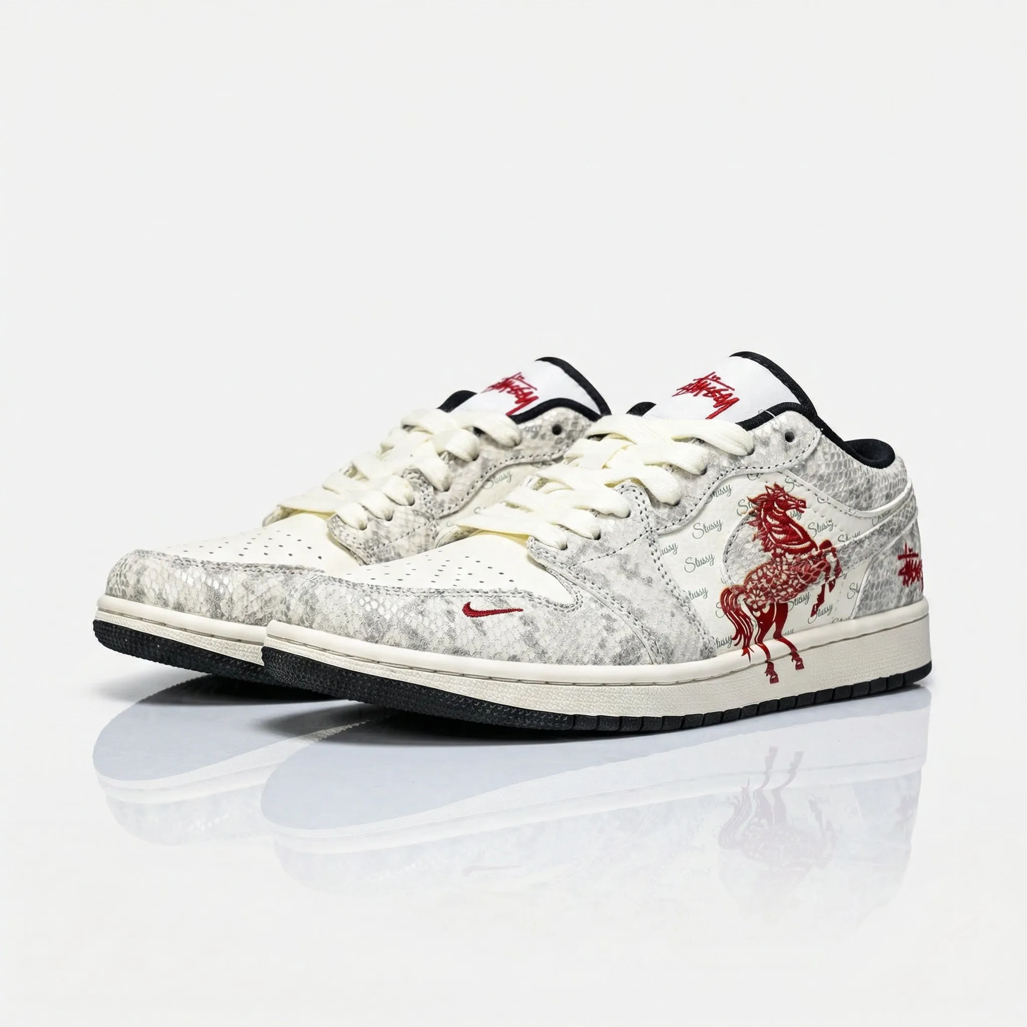 Silver Omen Air Jordan 1 sold by Drippy Custom Many