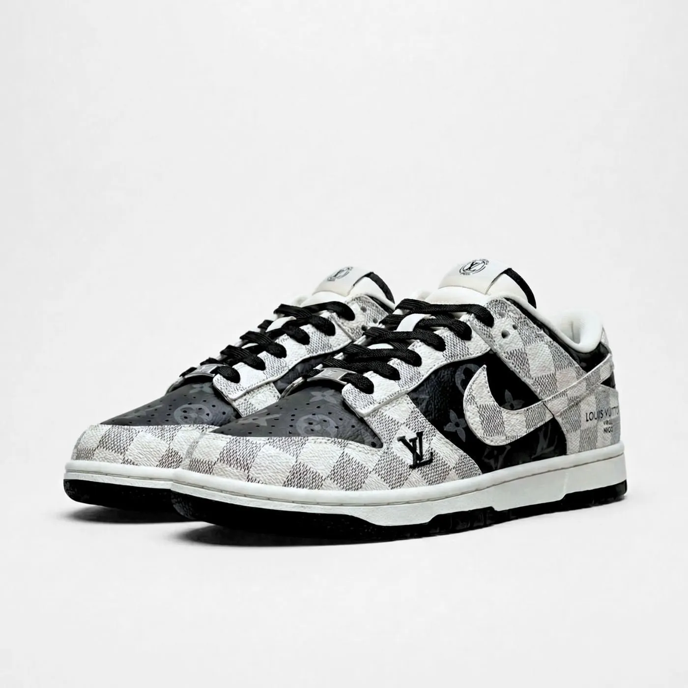 Royal Black LV Dunks Low sold by Drippy Custom Many