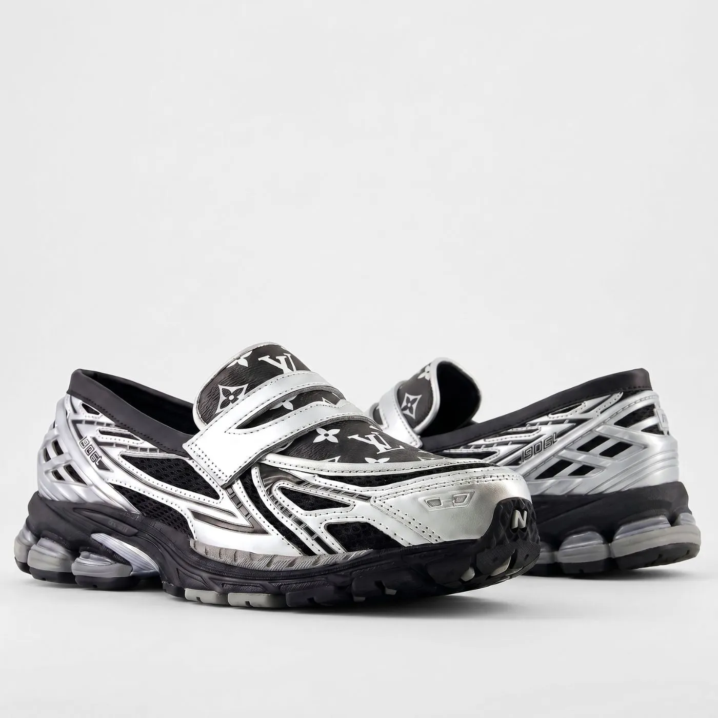 Silver Black LV New Balance 1906L Loafers sold by Drippy Custom Many product image thumbnail 3