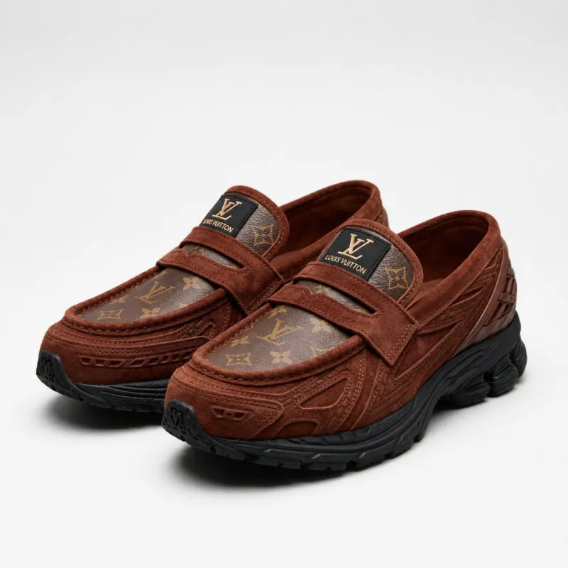 Premium LV New Balance 1906L Loafers made by Drippy Custom Many