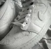 White LV Jordan 1 Mid sold by Drippy Custom Many