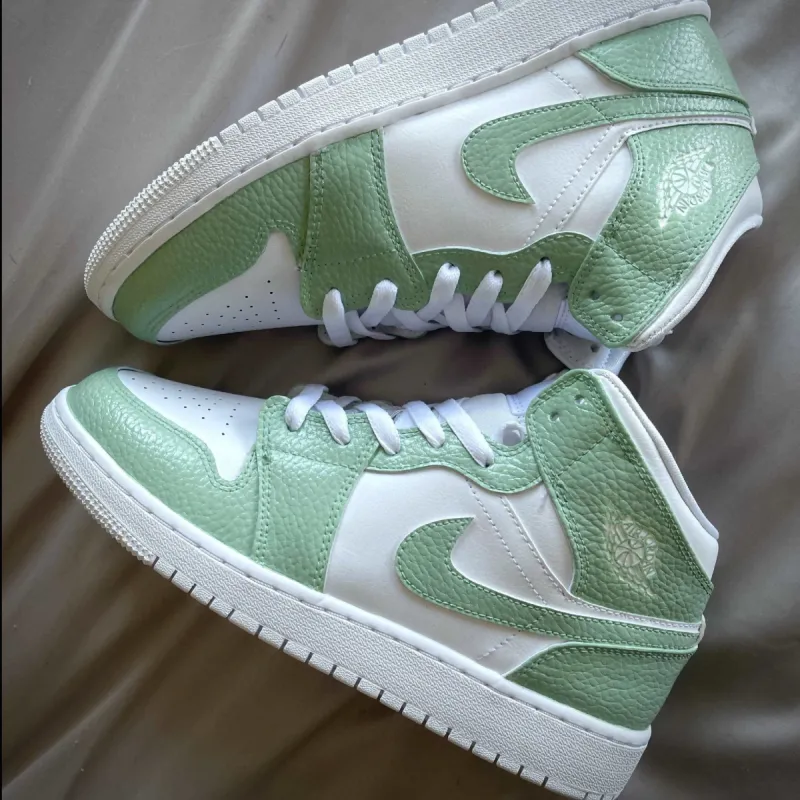 Mint Aero Jordan 1 Mid sold by Drippy Custom Many