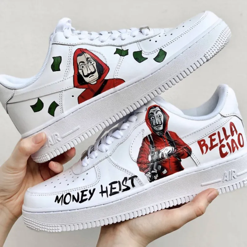 La Casa de Papel Air Force 1 made by Drippy Custom Many