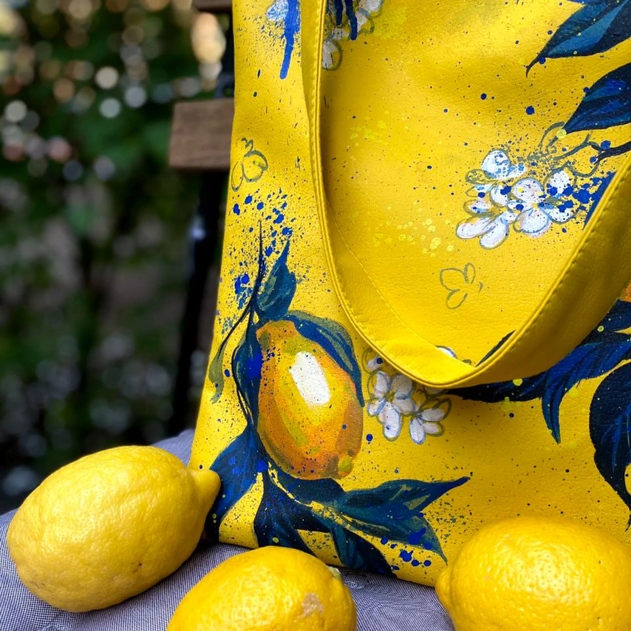 "Lemon" Tote Bag sold by Drippy Custom Many product image thumbnail 2