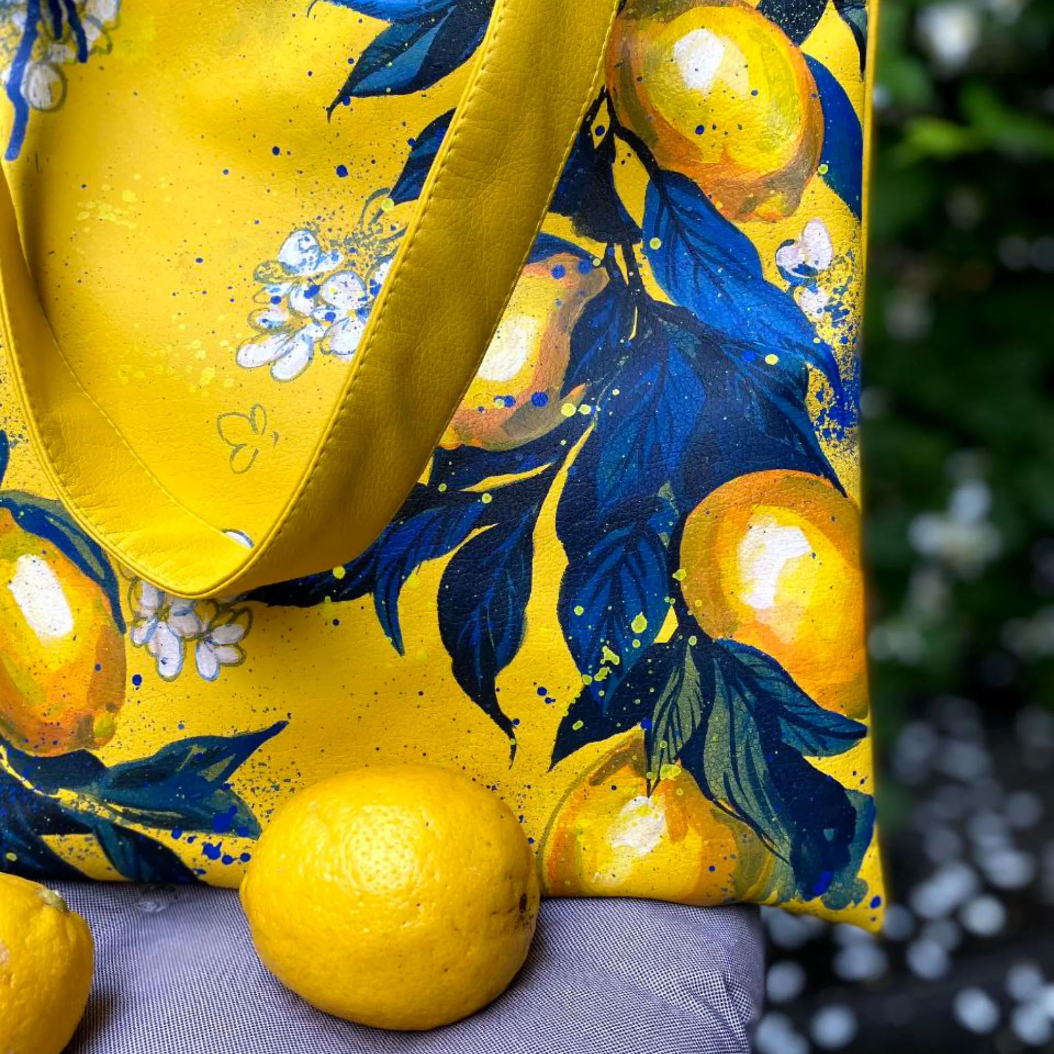 "Lemon" Tote Bag sold by Drippy Custom Many product image thumbnail 3