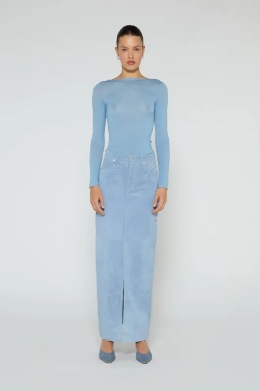 Chicago Suede Maxi Skirt sold by DUCIE