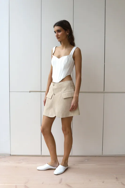 ZORA SUEDE MINI SKIRT sold by DUCIE