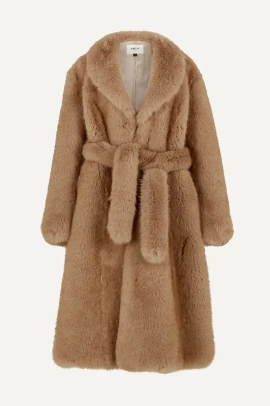 Rae Faux Fur Coat - Camel (W/S) RRP £555 sold by DUCIE