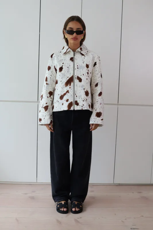 SOPHIE COW PRINT JACKET sold by DUCIE