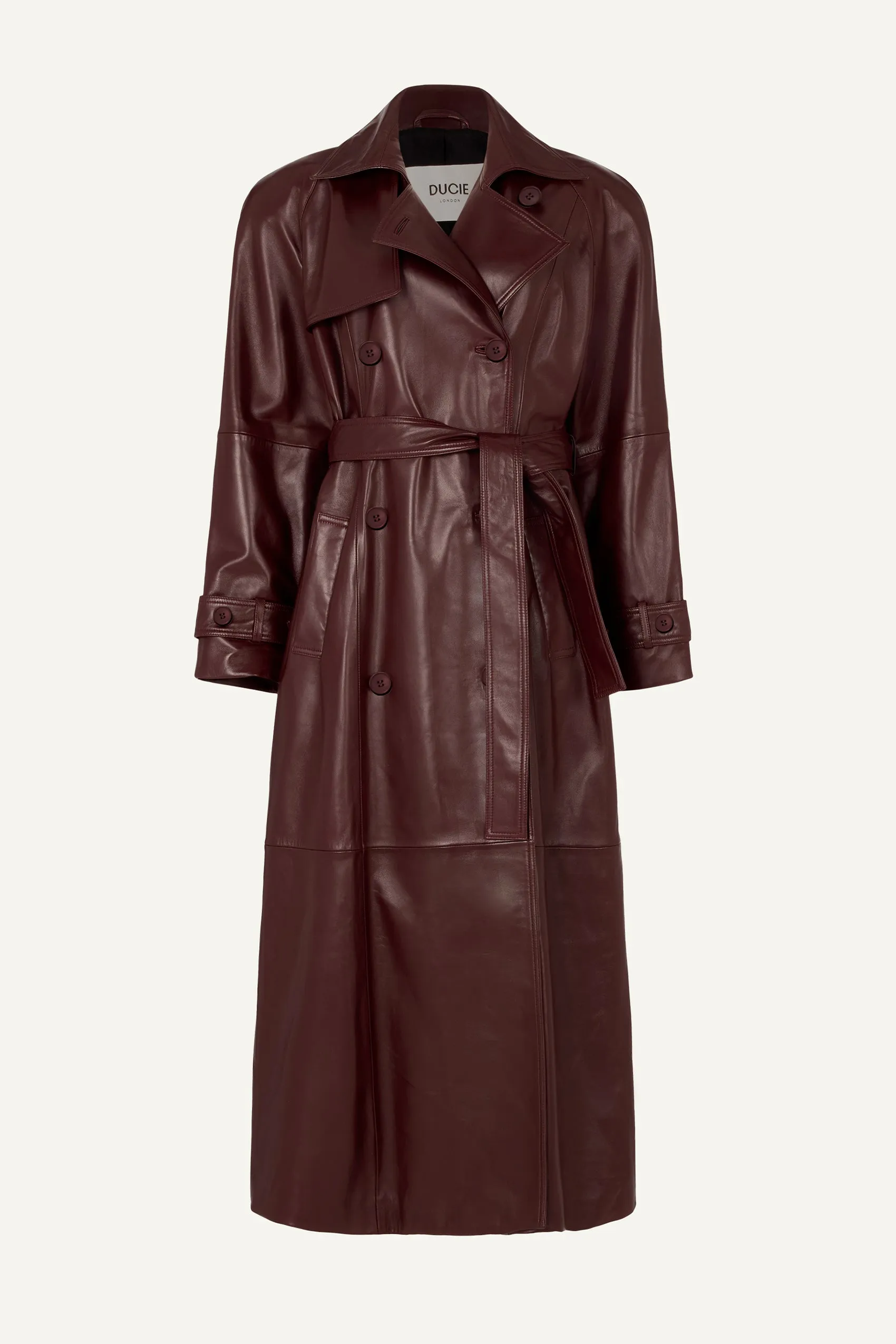 Corrin Leather Trench Coat sold by DUCIE product image thumbnail 2