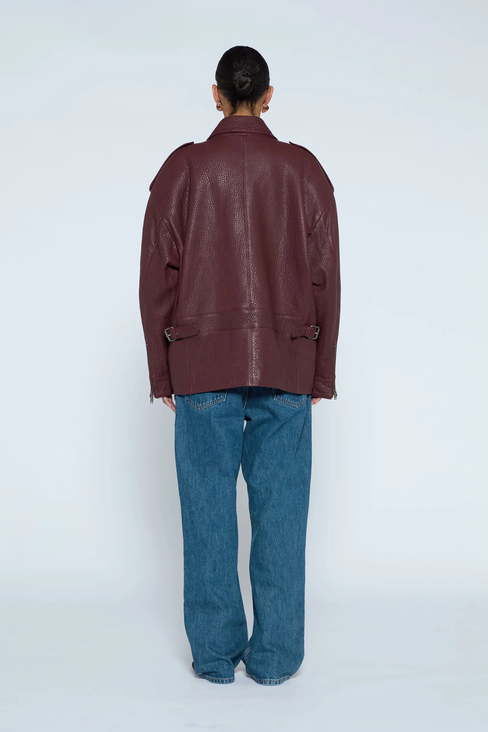 Opal Leather Jacket sold by DUCIE product image thumbnail 4