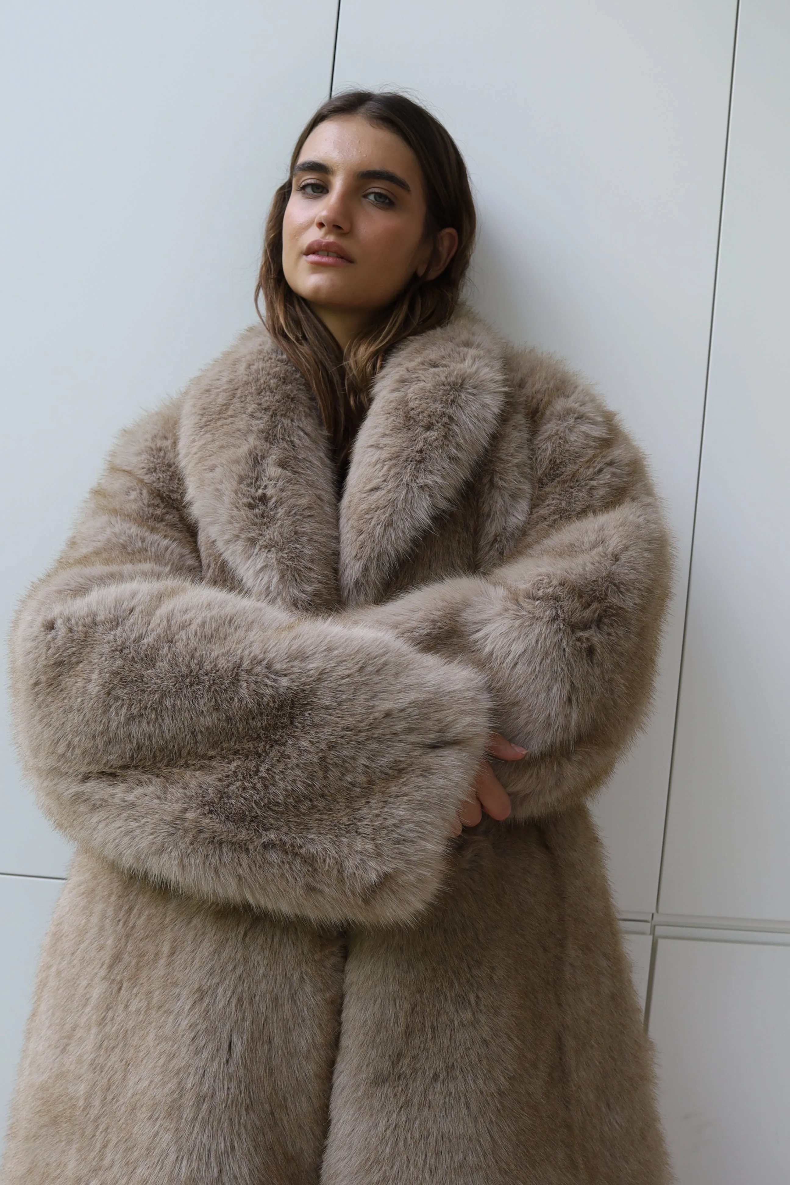 RAE FAUX FUR COAT sold by DUCIE product image thumbnail 4