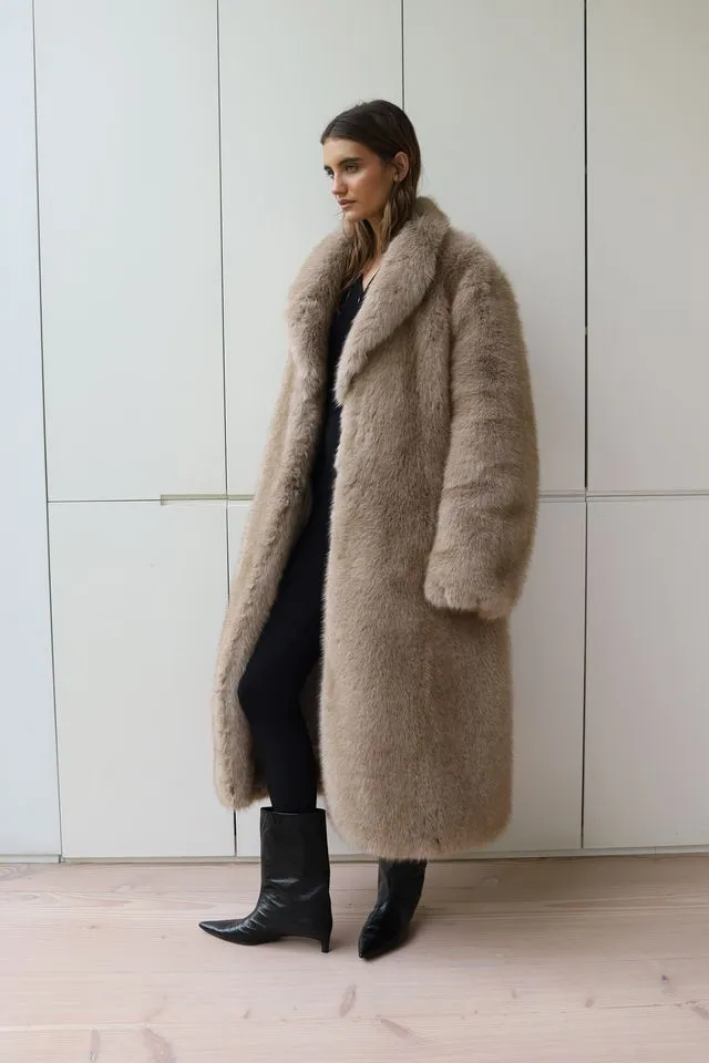 RAE FAUX FUR COAT sold by DUCIE