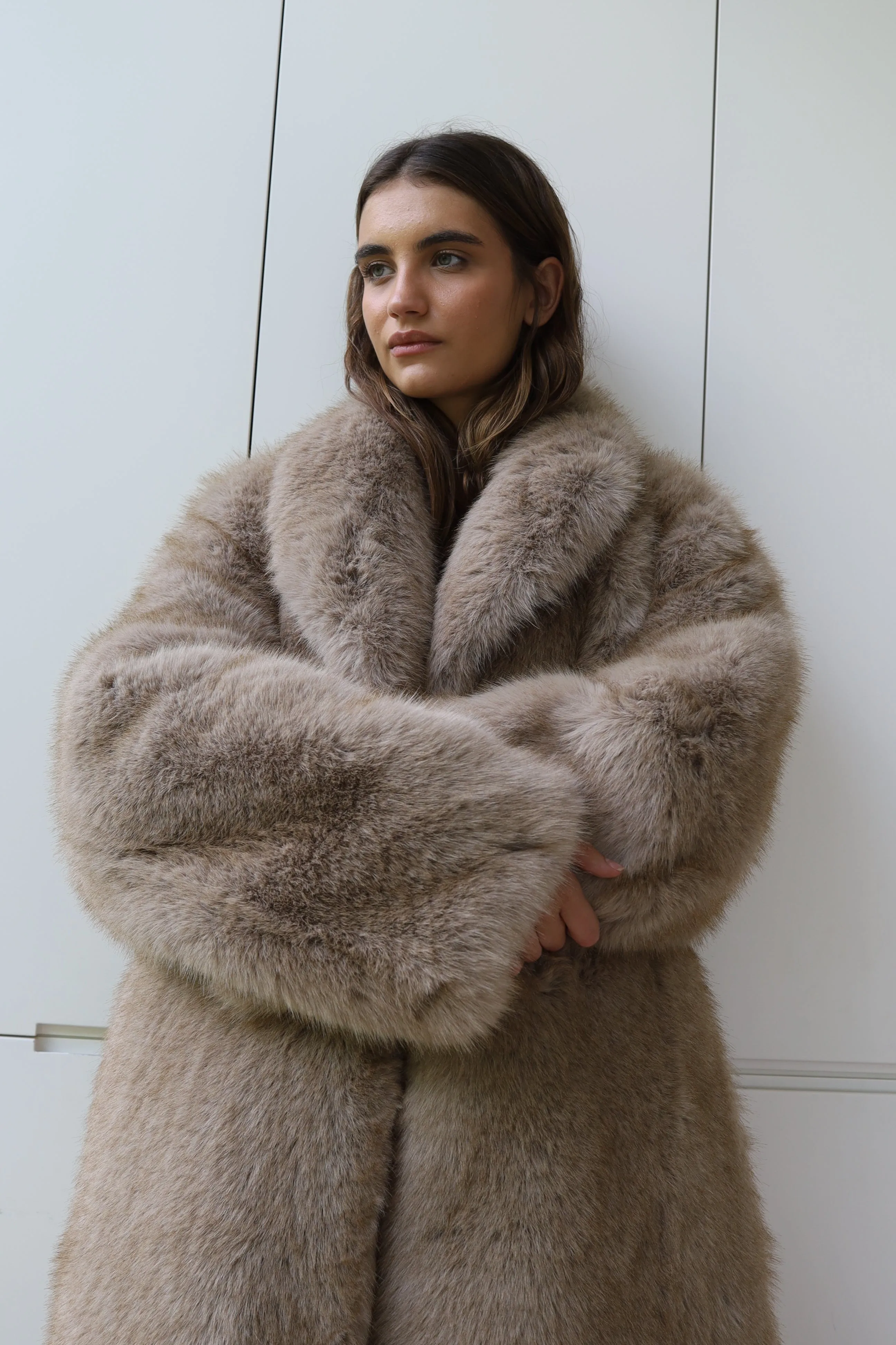 RAE FAUX FUR COAT sold by DUCIE product image thumbnail 3