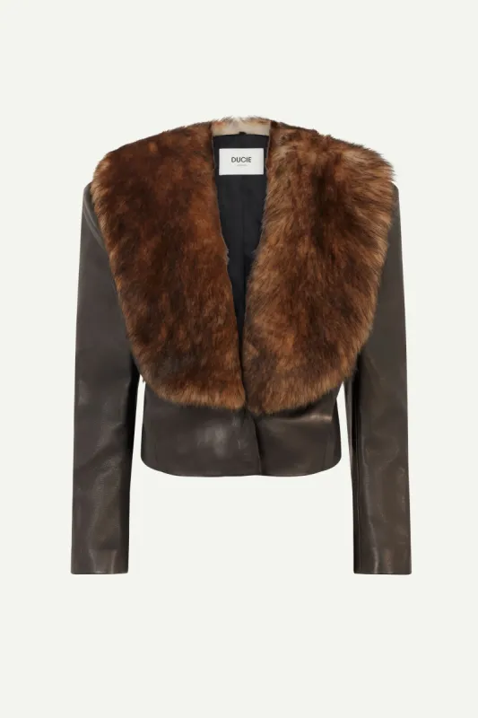 Esther Leather Jacket - Black (W/S) RRP £985 sold by DUCIE