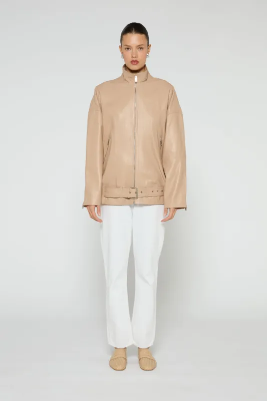 Demi Leather Jacket sold by DUCIE