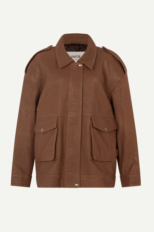 Opal Leather Jacket - Camel (W/S) RRP £1580 sold by DUCIE