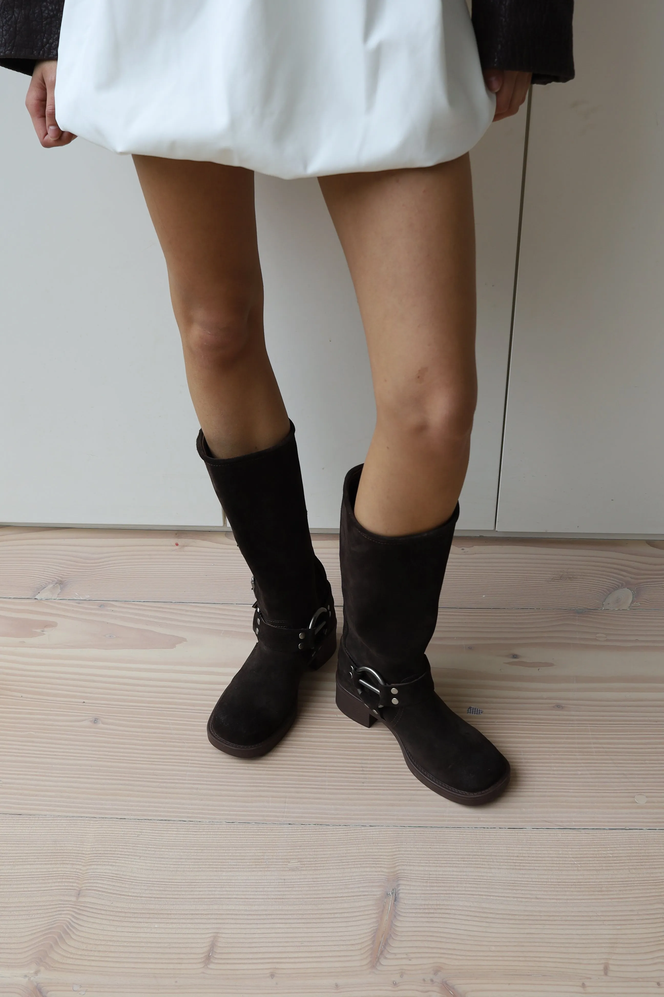 ELLE SUEDE SINGLE BUCKLE BOOTS sold by DUCIE product image thumbnail 2