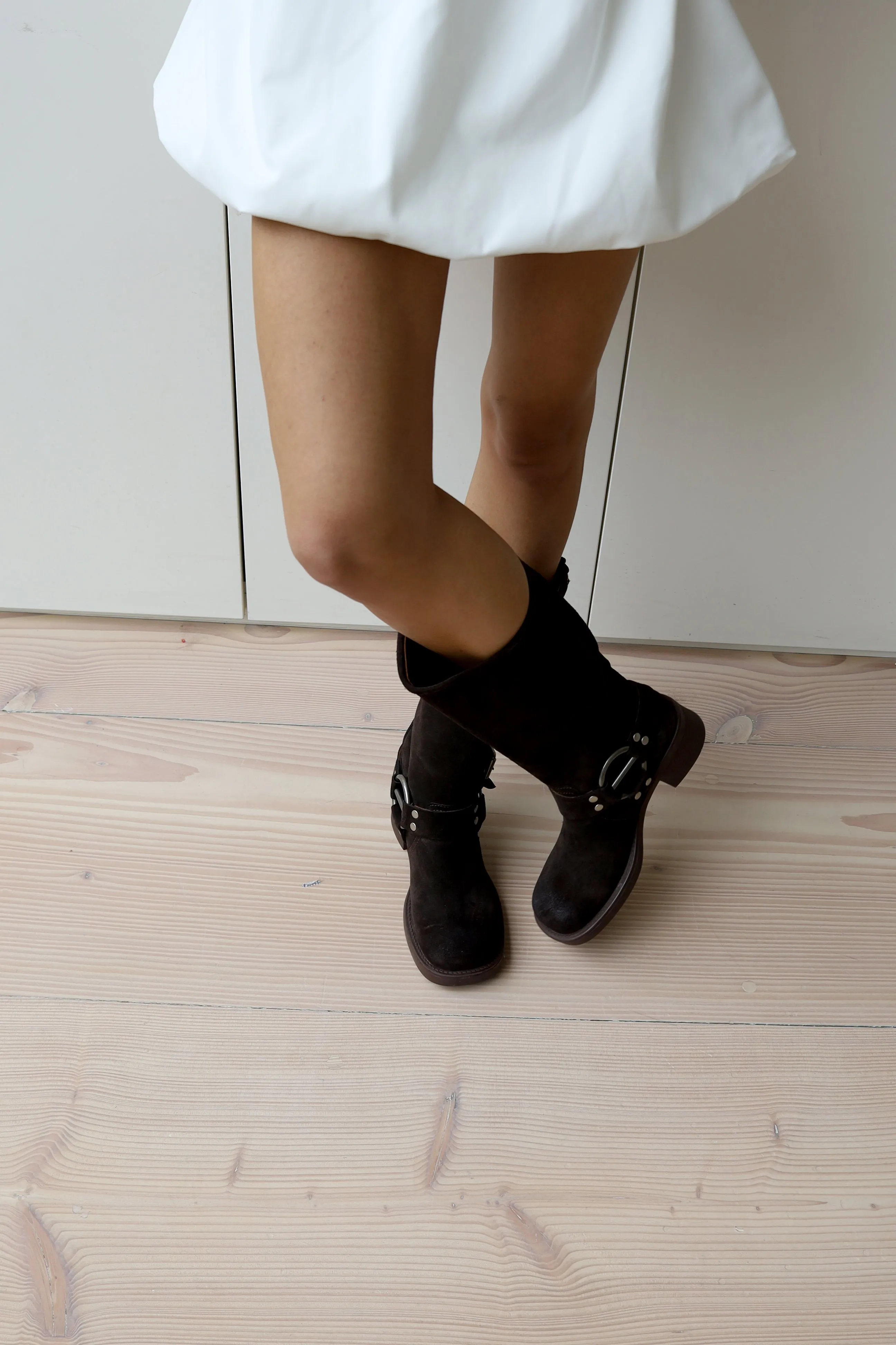 ELLE SUEDE SINGLE BUCKLE BOOTS sold by DUCIE product image thumbnail 3