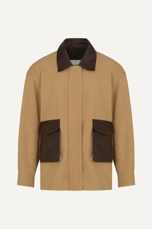 Magda Canvas Jacket sold by DUCIE