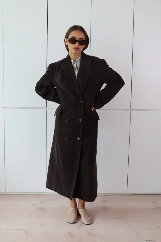 Aggie Suede Coat sold by DUCIE