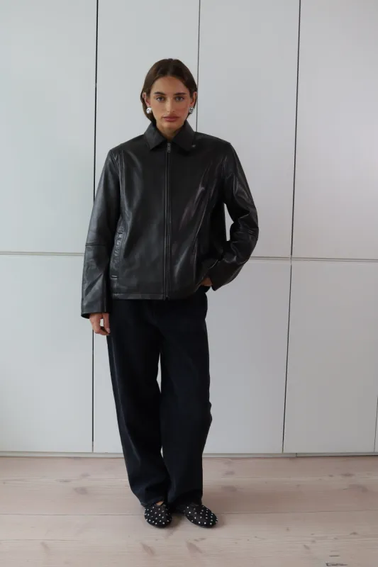 GILLIAN LEATHER JACKET sold by DUCIE