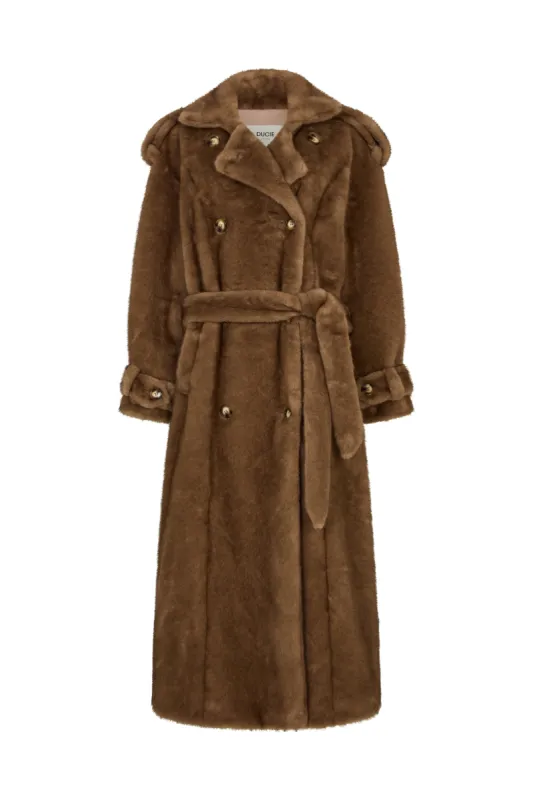 Thalia Faux Fur Coat sold by DUCIE