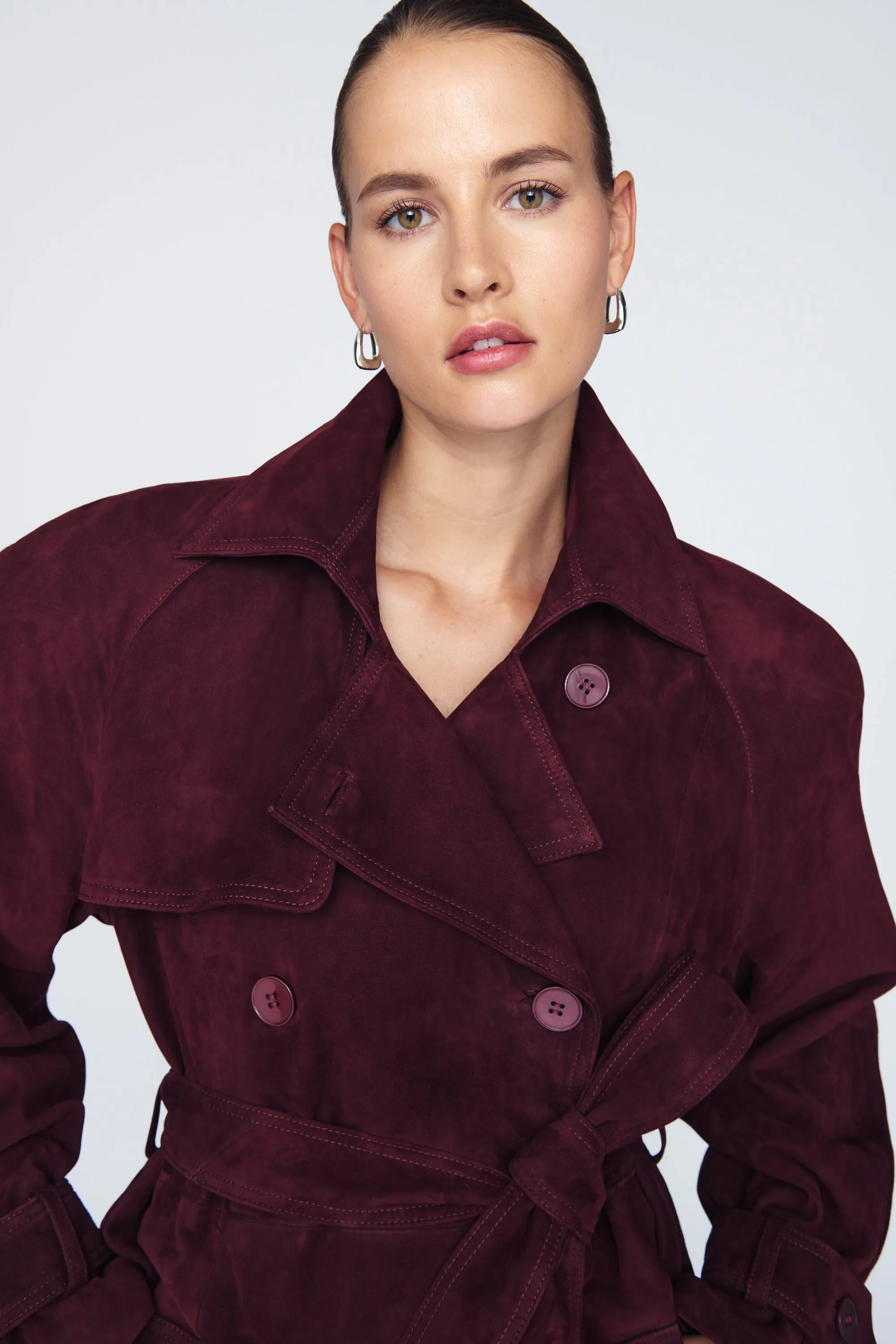 Corrin Suede Trench Coat sold by DUCIE product image thumbnail 4