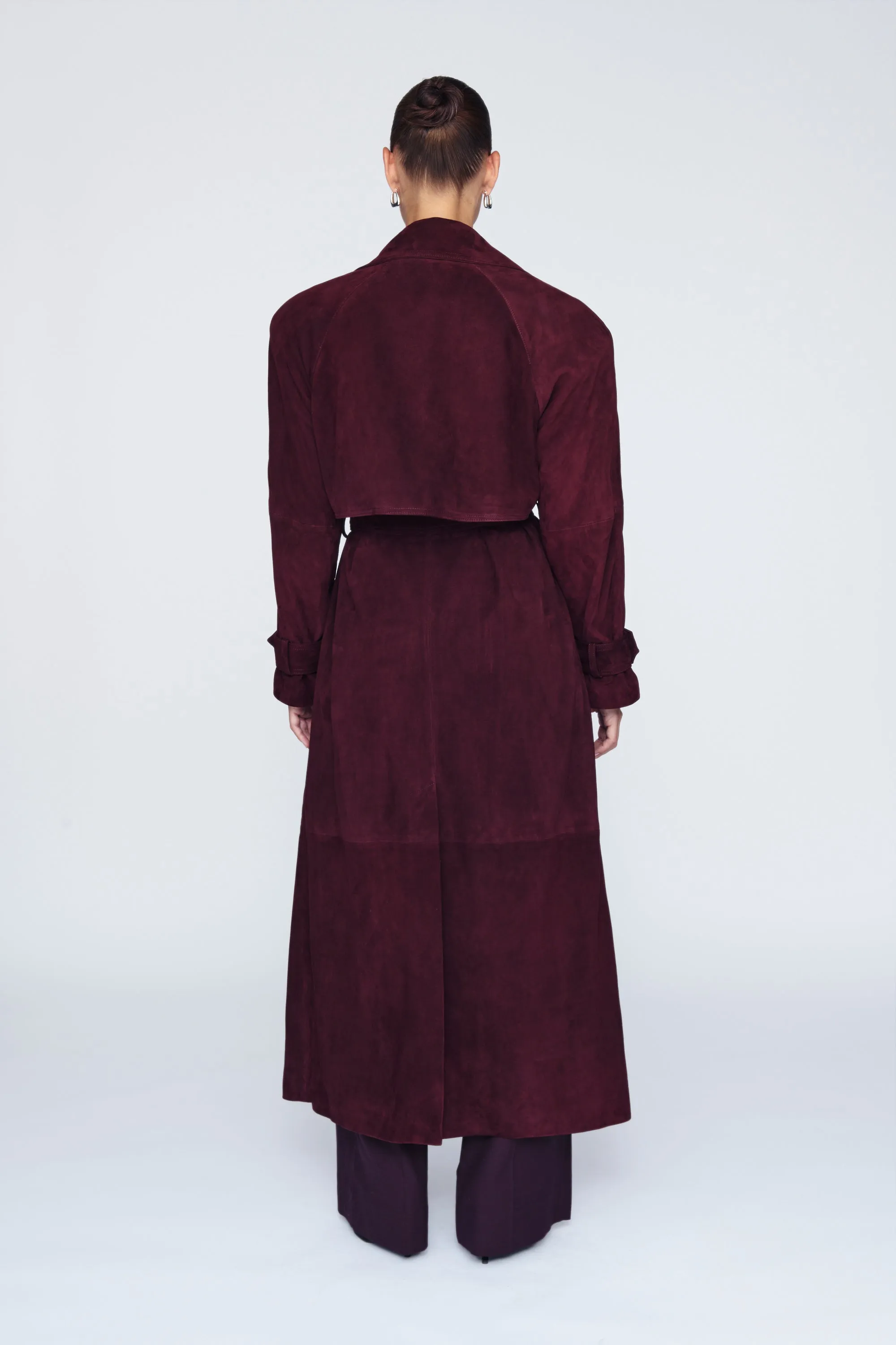 Corrin Suede Trench Coat sold by DUCIE product image thumbnail 3