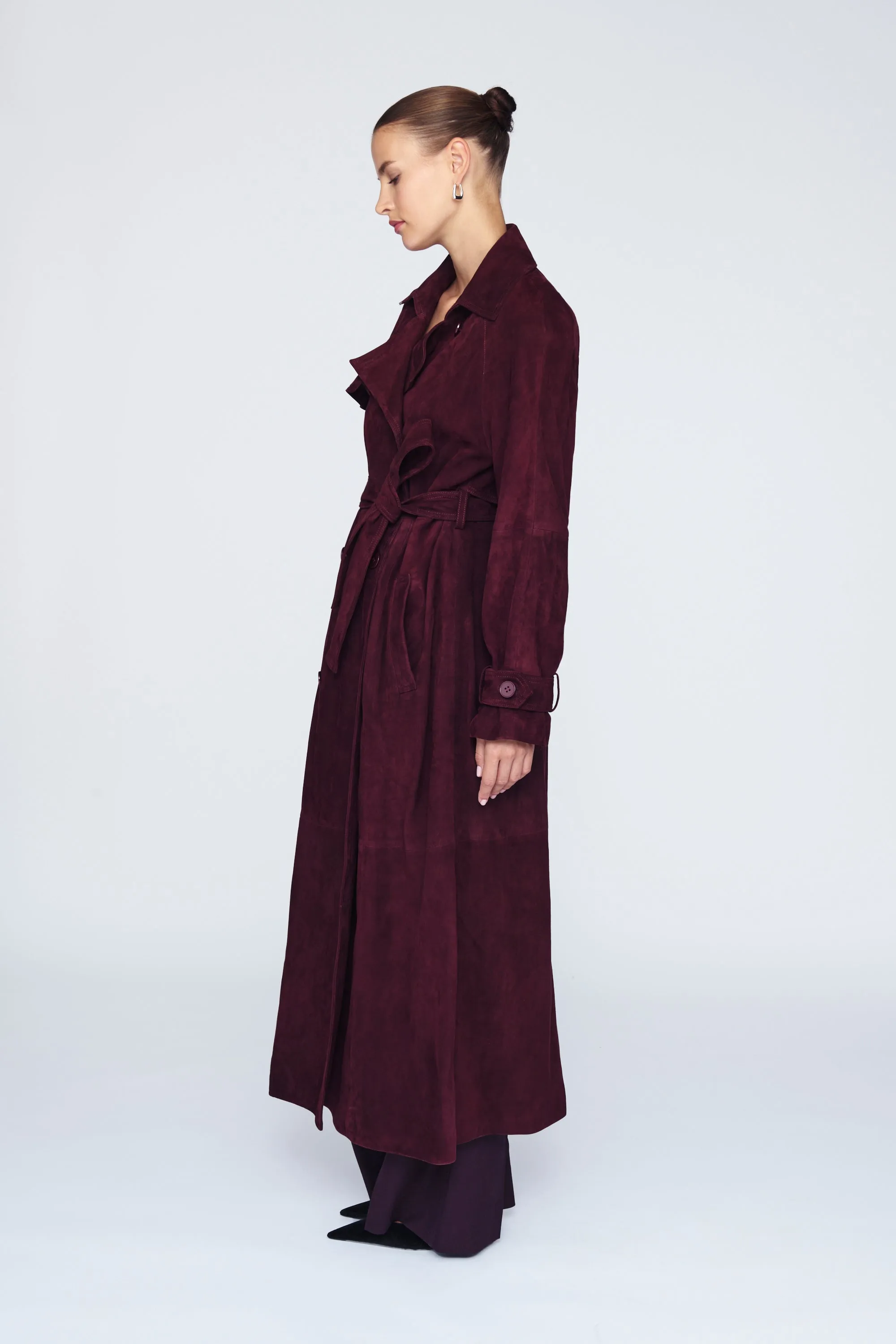 Corrin Suede Trench Coat sold by DUCIE product image thumbnail 2