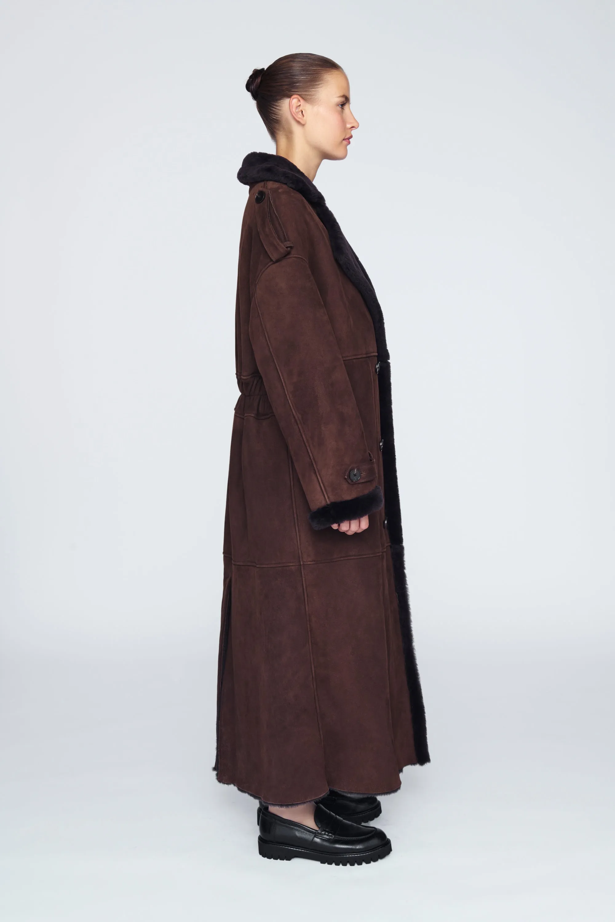 Evander Shearling Maxi Coat sold by DUCIE product image thumbnail 2