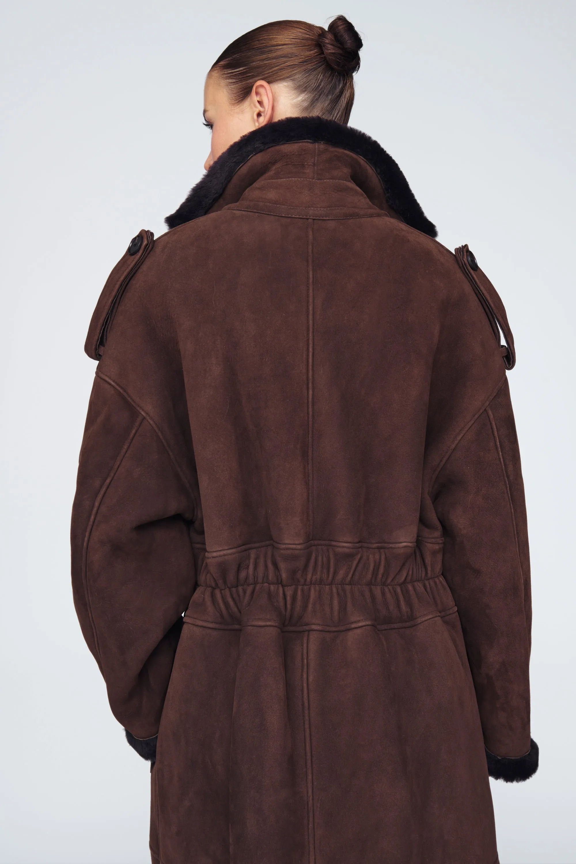 Evander Shearling Maxi Coat sold by DUCIE product image thumbnail 5