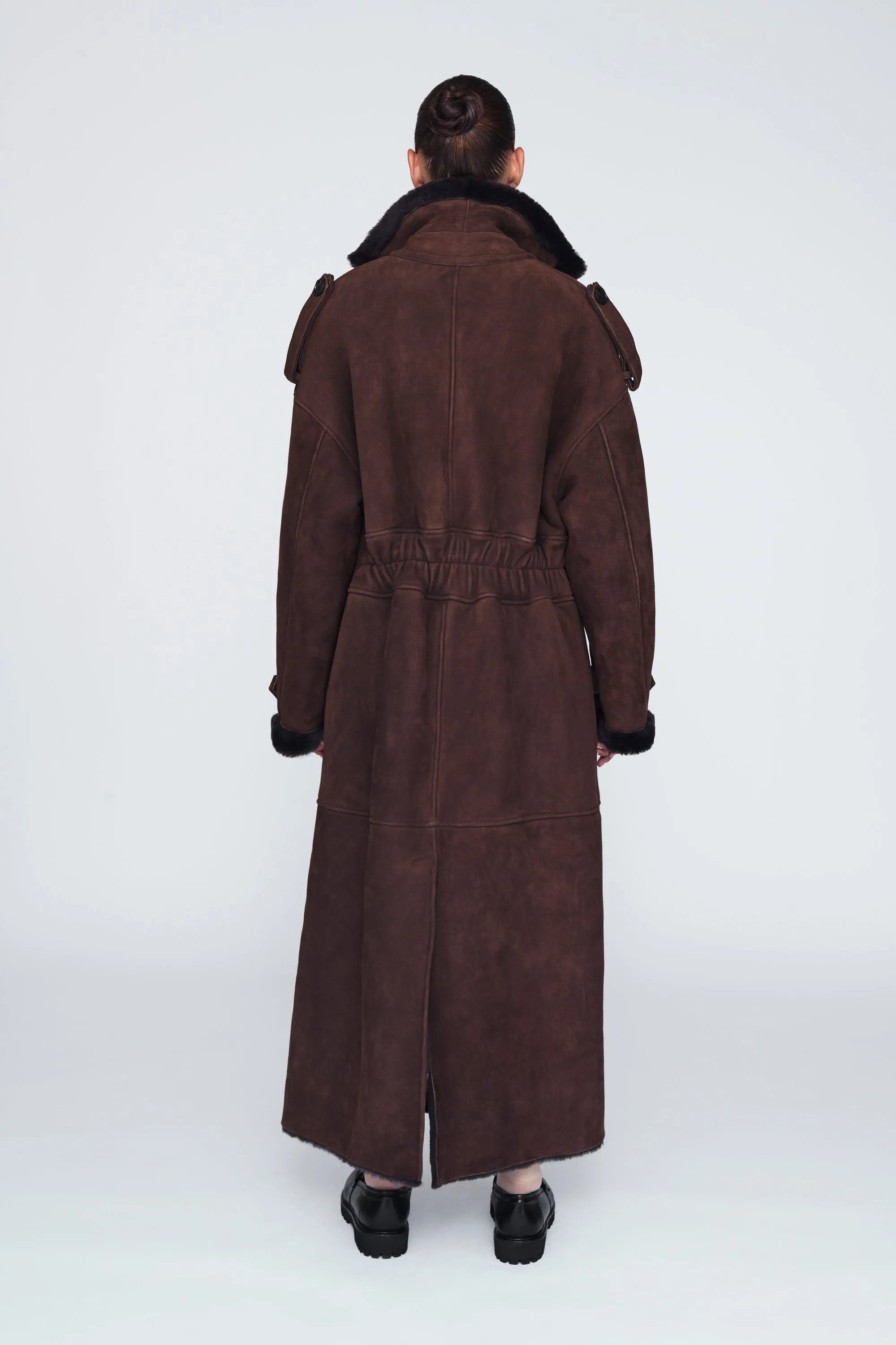 Evander Shearling Maxi Coat sold by DUCIE product image thumbnail 3