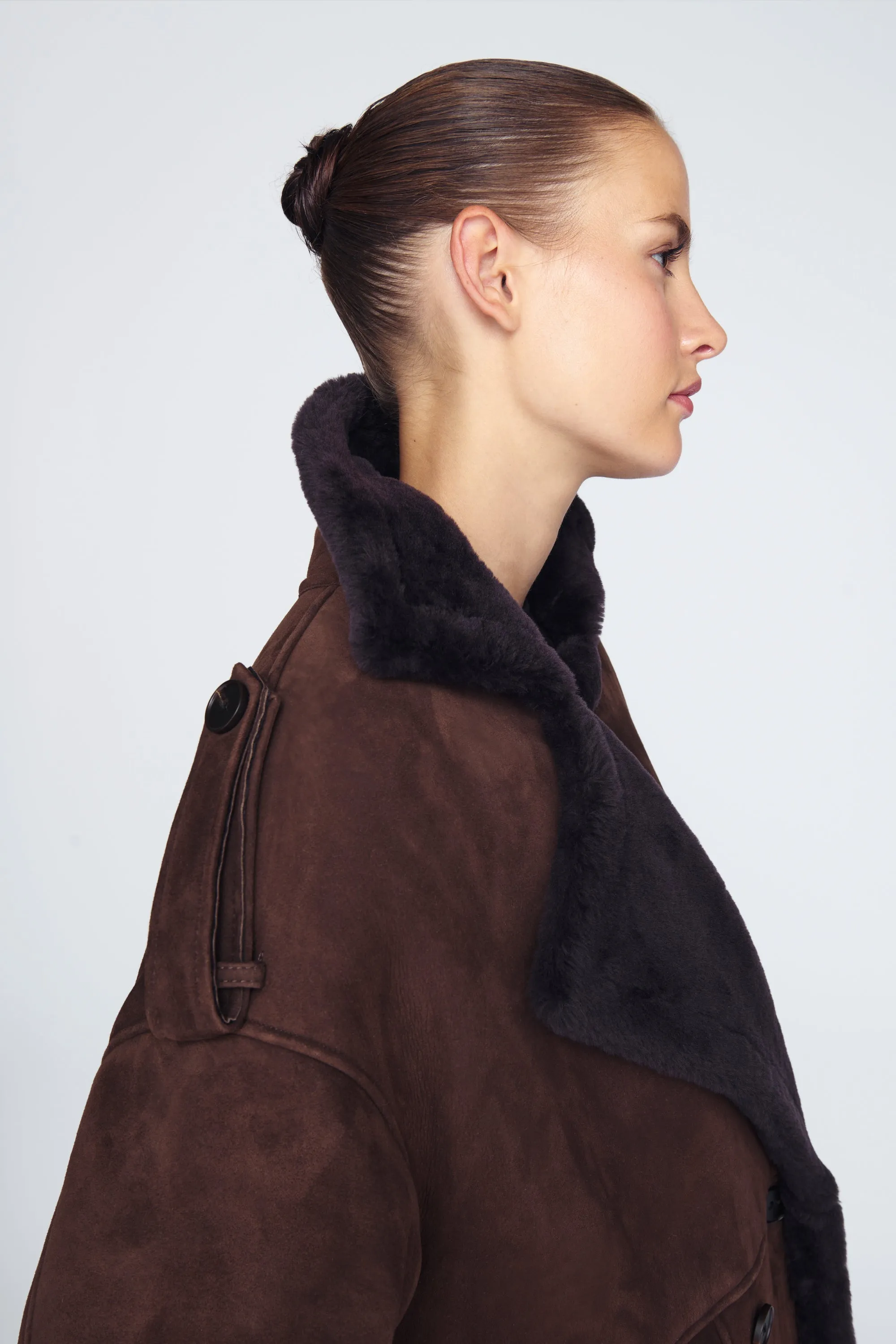 Evander Shearling Maxi Coat sold by DUCIE product image thumbnail 4