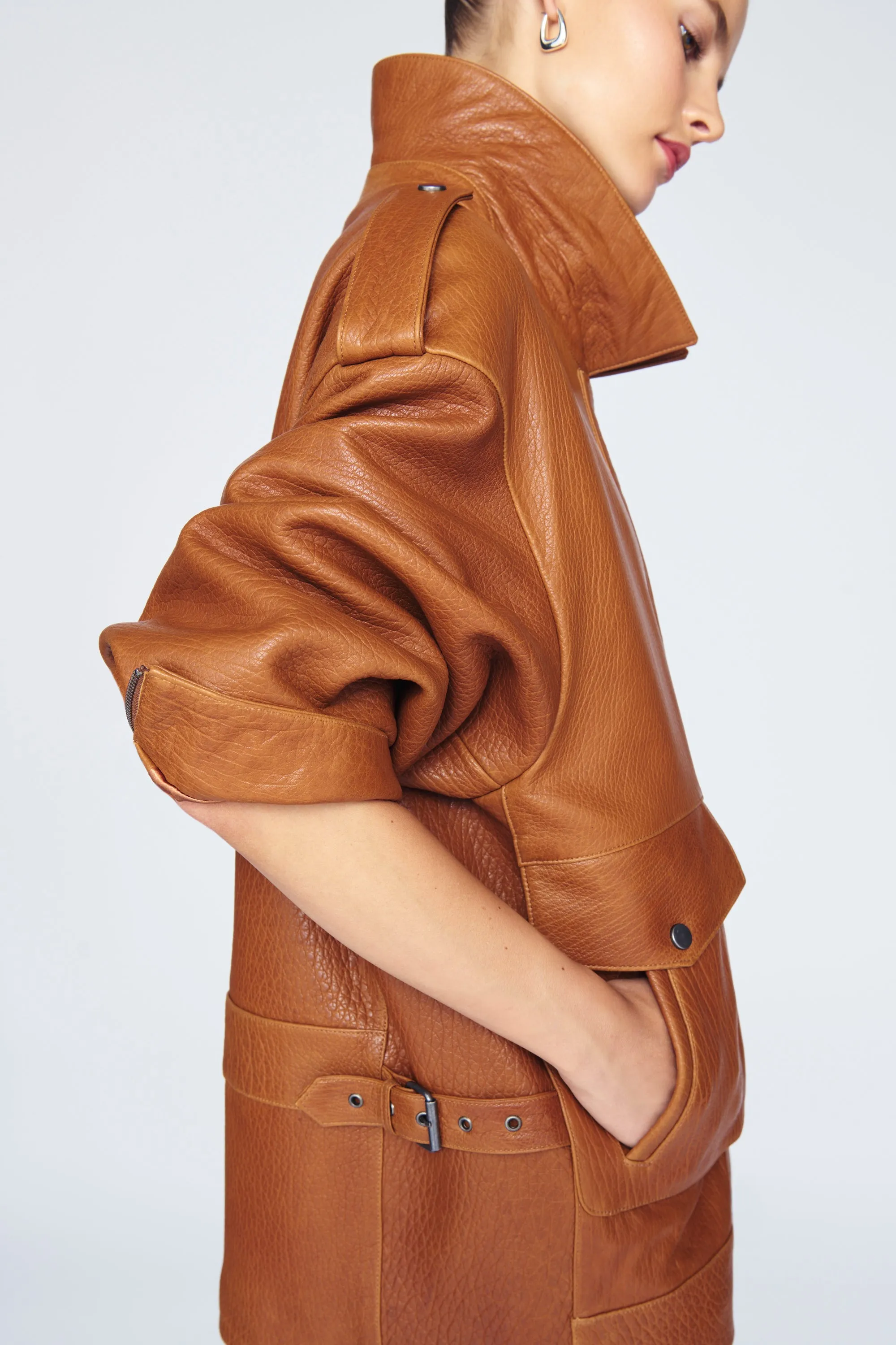 Opal Leather Jacket sold by DUCIE product image thumbnail 5