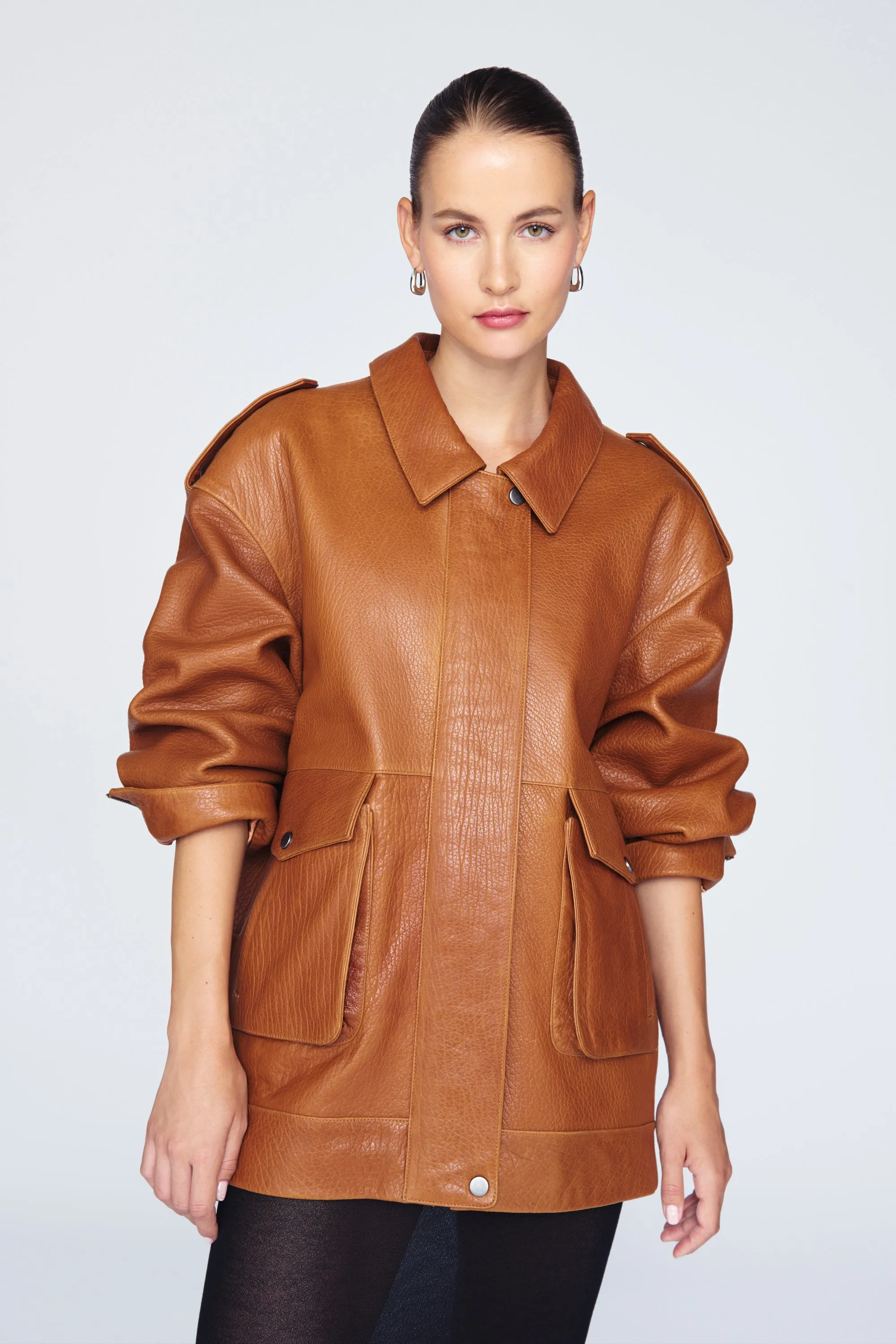 Opal Leather Jacket sold by DUCIE product image thumbnail 4